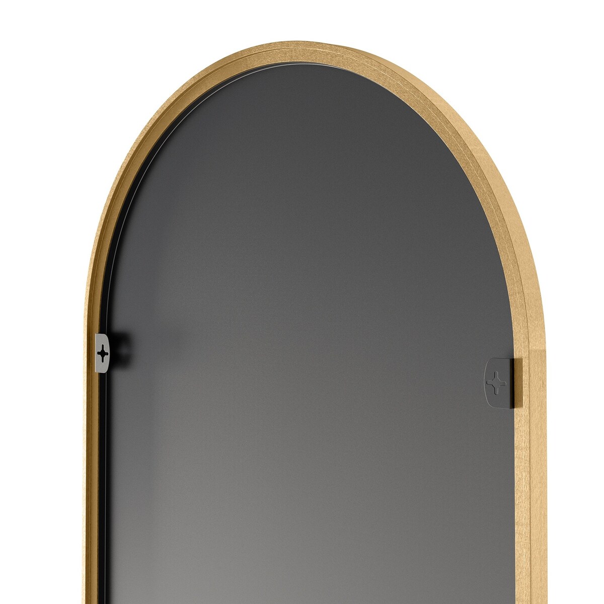 Lustro złote w metalowej ramie półowalne 170x70 cm