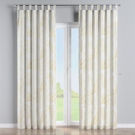 Zasłona na szelkach 1 szt. 130x260 ecru liście