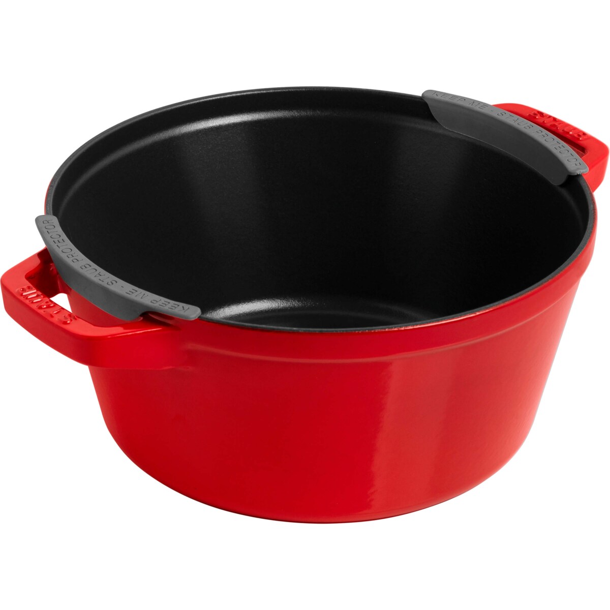 Zestaw 3 naczyń żeliwnych z pokrywką Staub - 24 cm, Czerwony