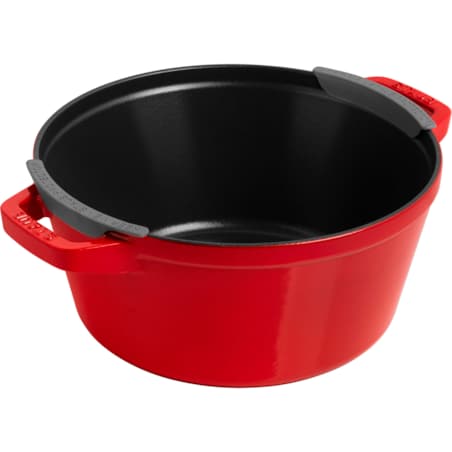 Zestaw 3 naczyń żeliwnych z pokrywką Staub - 24 cm, Czerwony
