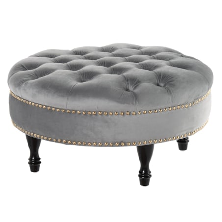 PUFA BAROLLO 70X36CM VELVET LT GREY