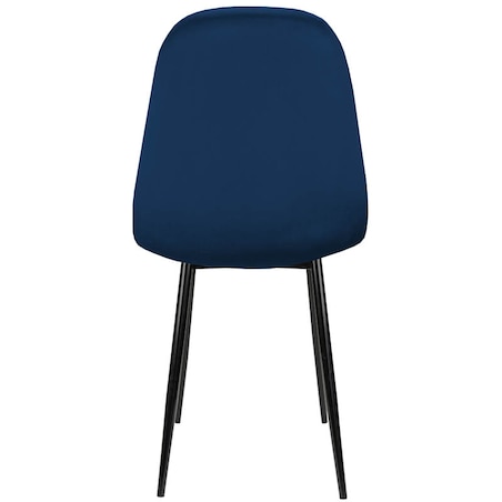 Krzesło tapicerowane do salonu jadalni nowoczesne pikowane do granatowe