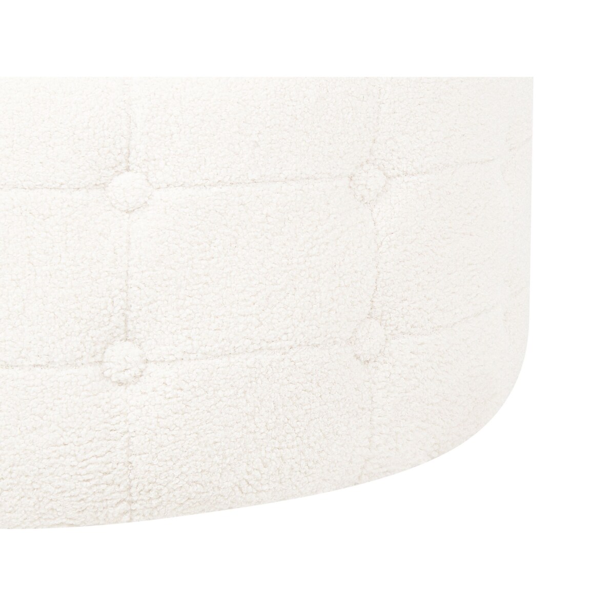 Puf boucle ⌀ 55 cm biały TAMPA