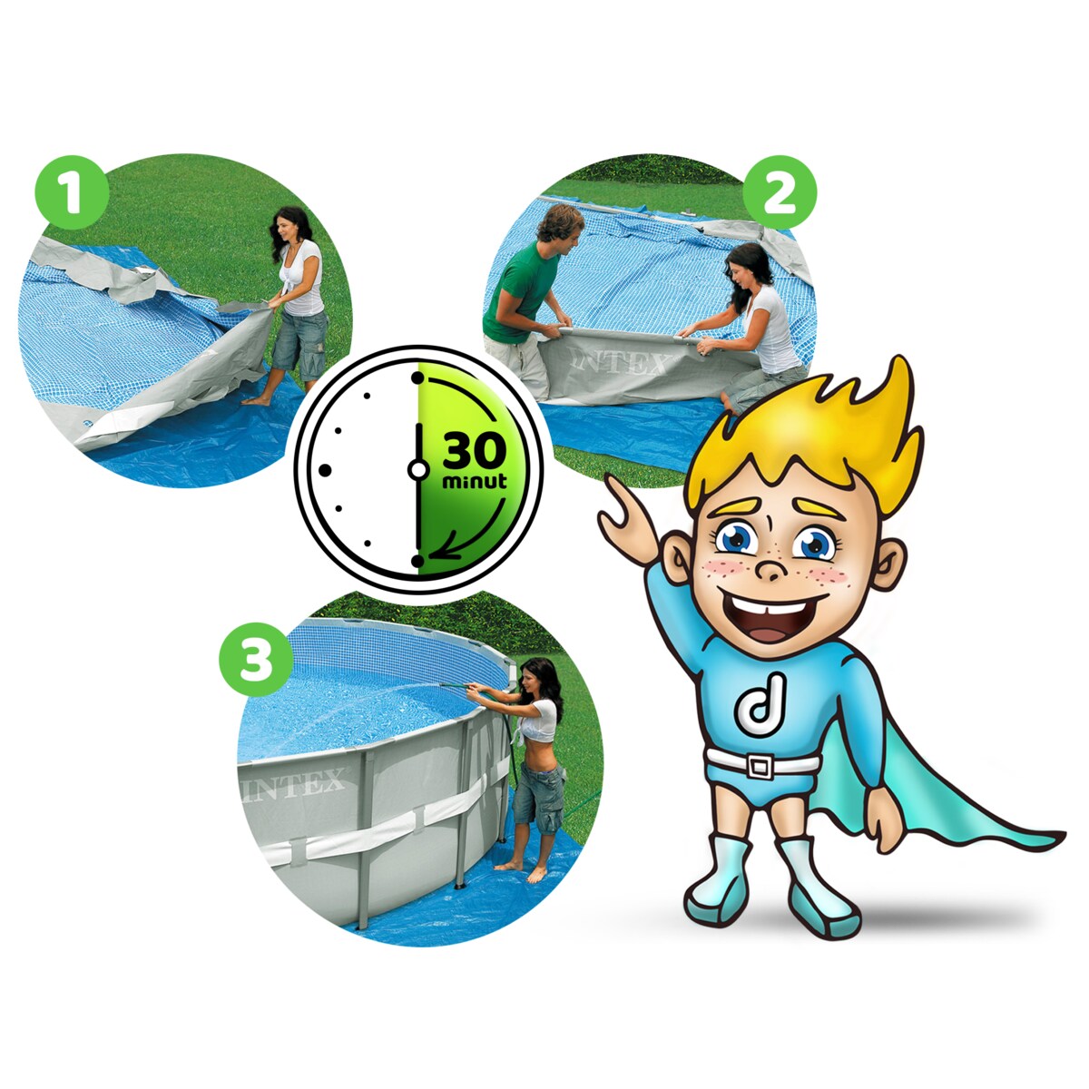 Basen ogrodowy stelażowy Intex 305x76cm 26702-M