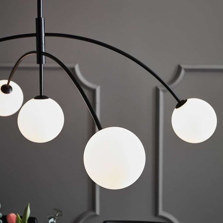 LAMPA wisząca HEAVEN 107560 Markslojd metalowa OPRAWA zwis kule szklane balls czarne białe