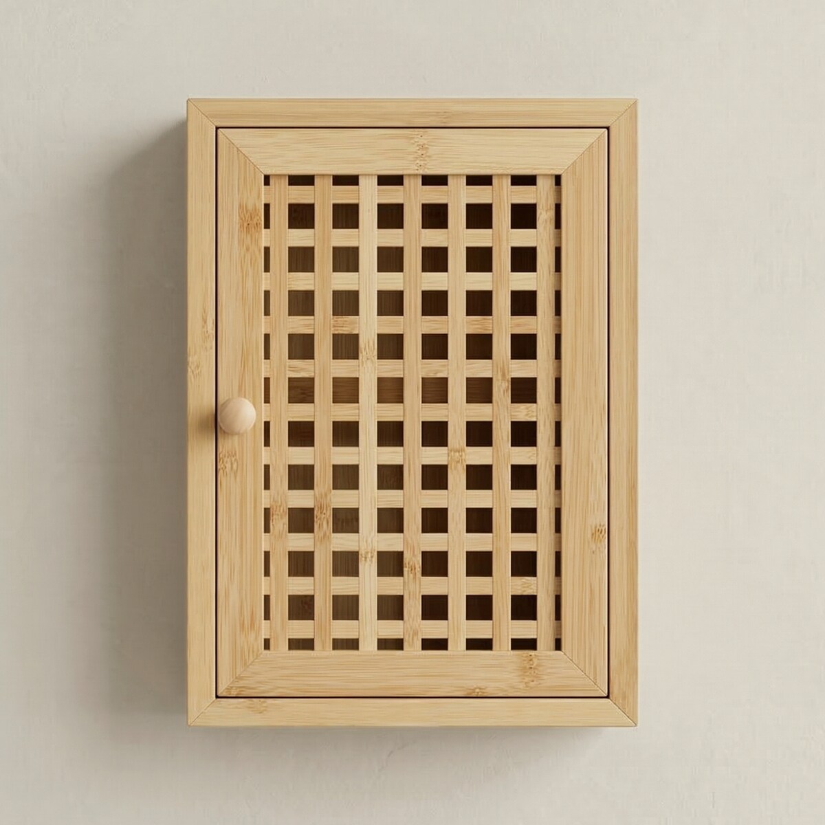 Wisząca szafka na klucze KIZU, 19 x 27 x 6 cm, bambus