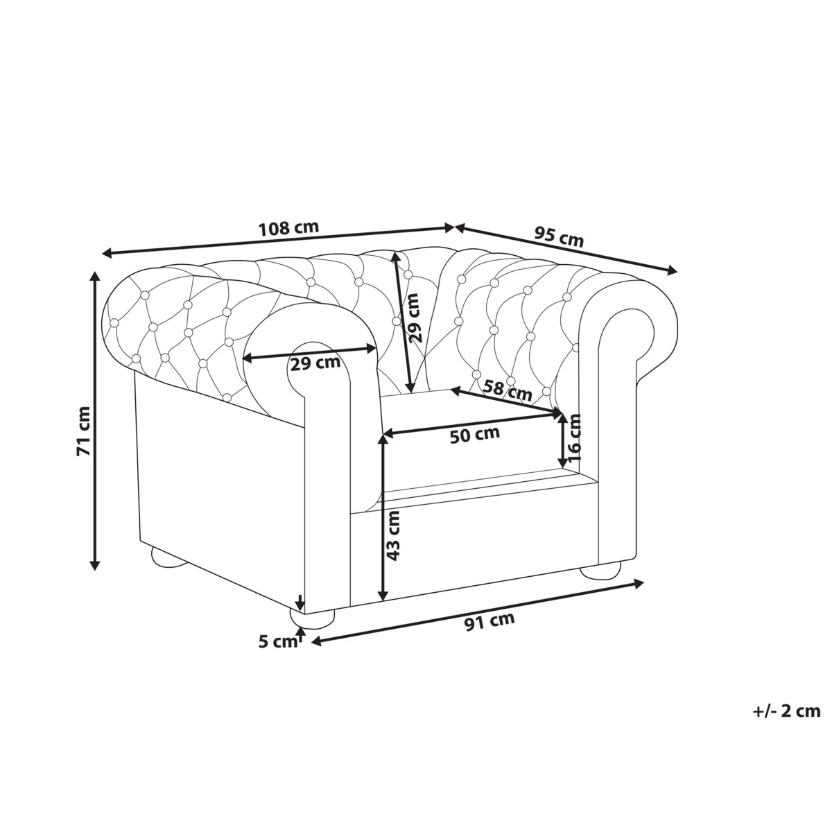 Fotel patchwork żółty CHESTERFIELD