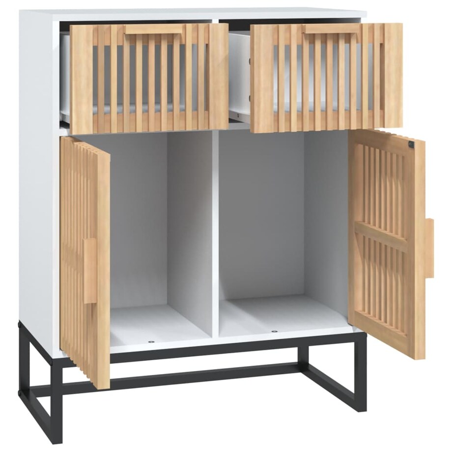 vidaXL Szafka, biała, 60x30x75 cm, materiał drewnopochodny