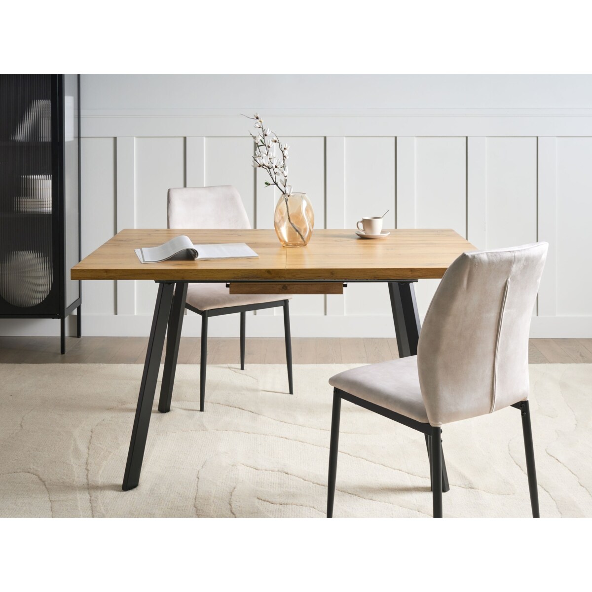 Stół do jadalni rozkładany HARLOW Brązowy 140/180 cm 90 cm