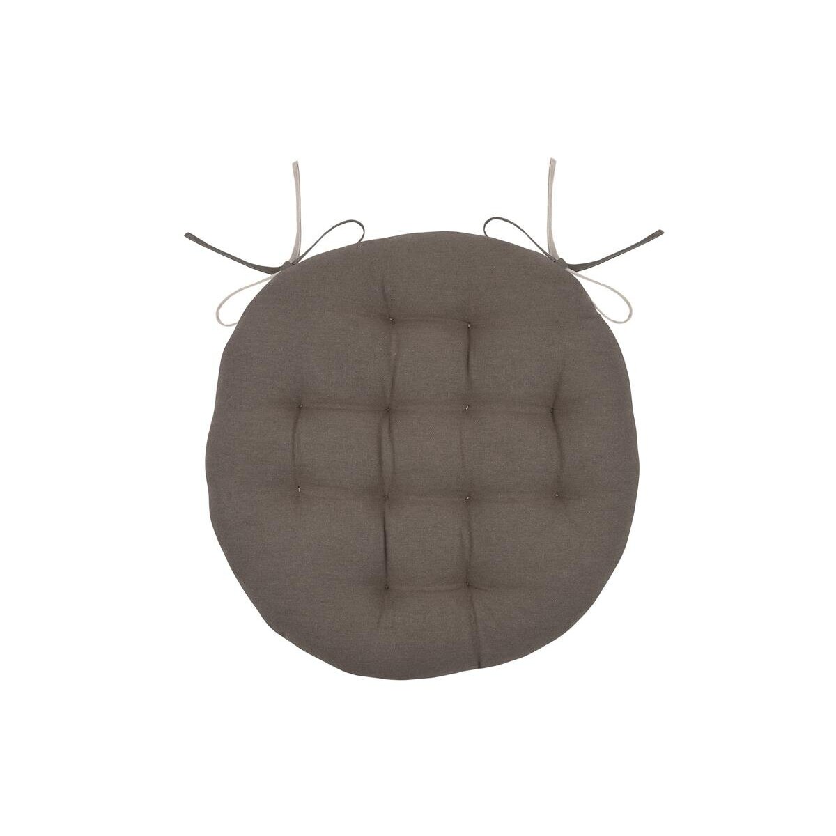 Poduszka na krzesło okrągła DUO, wiązana, 100% bawełny, Ø 38 cm