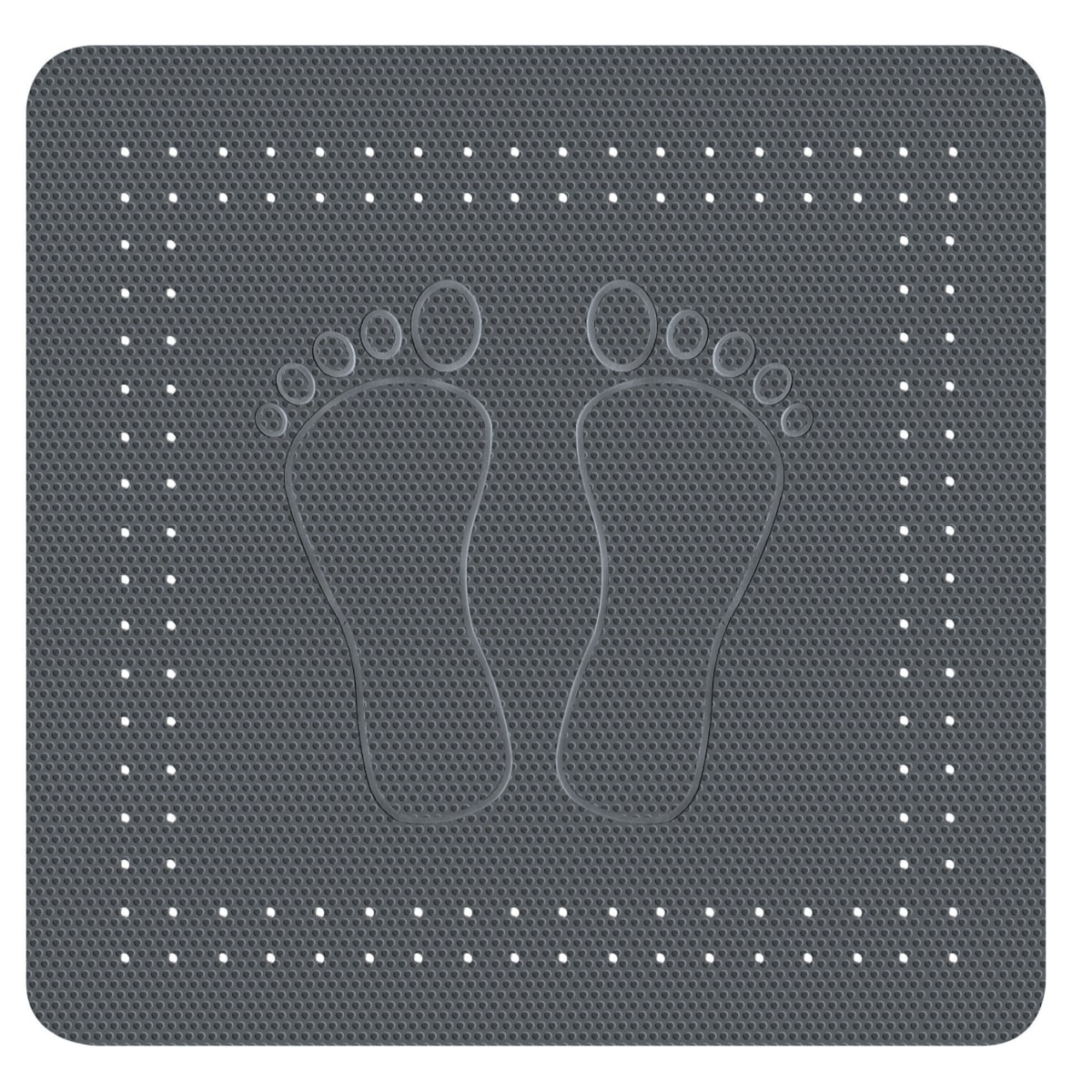Kleine Wolke Foot Mata bezpieczeństwa pod prysznic ciemny szary 55x 55 cm naturalny kauczuk