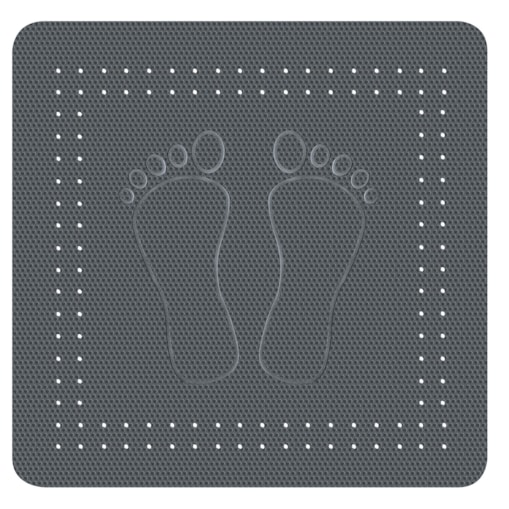 Kleine Wolke Foot Mata bezpieczeństwa pod prysznic ciemny szary 55x 55 cm naturalny kauczuk