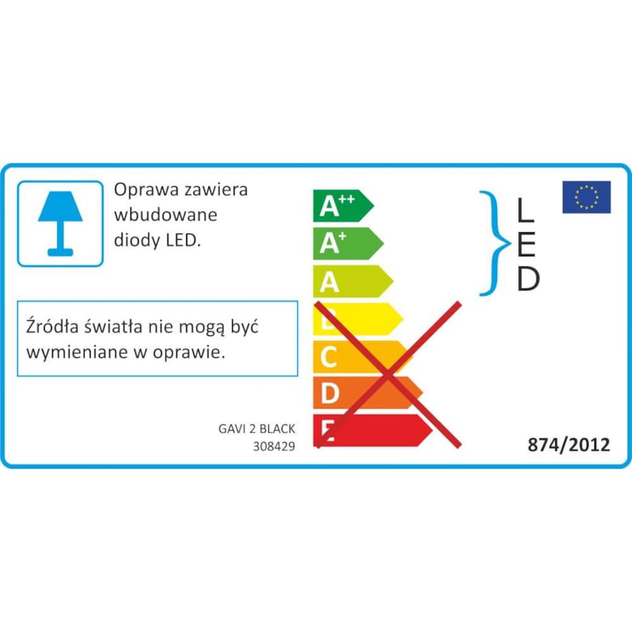 Lampa sufitowa GAVI 308429 Polux ścienna listwa LED 9W 3000K regulowane reflektorki tuby czarne