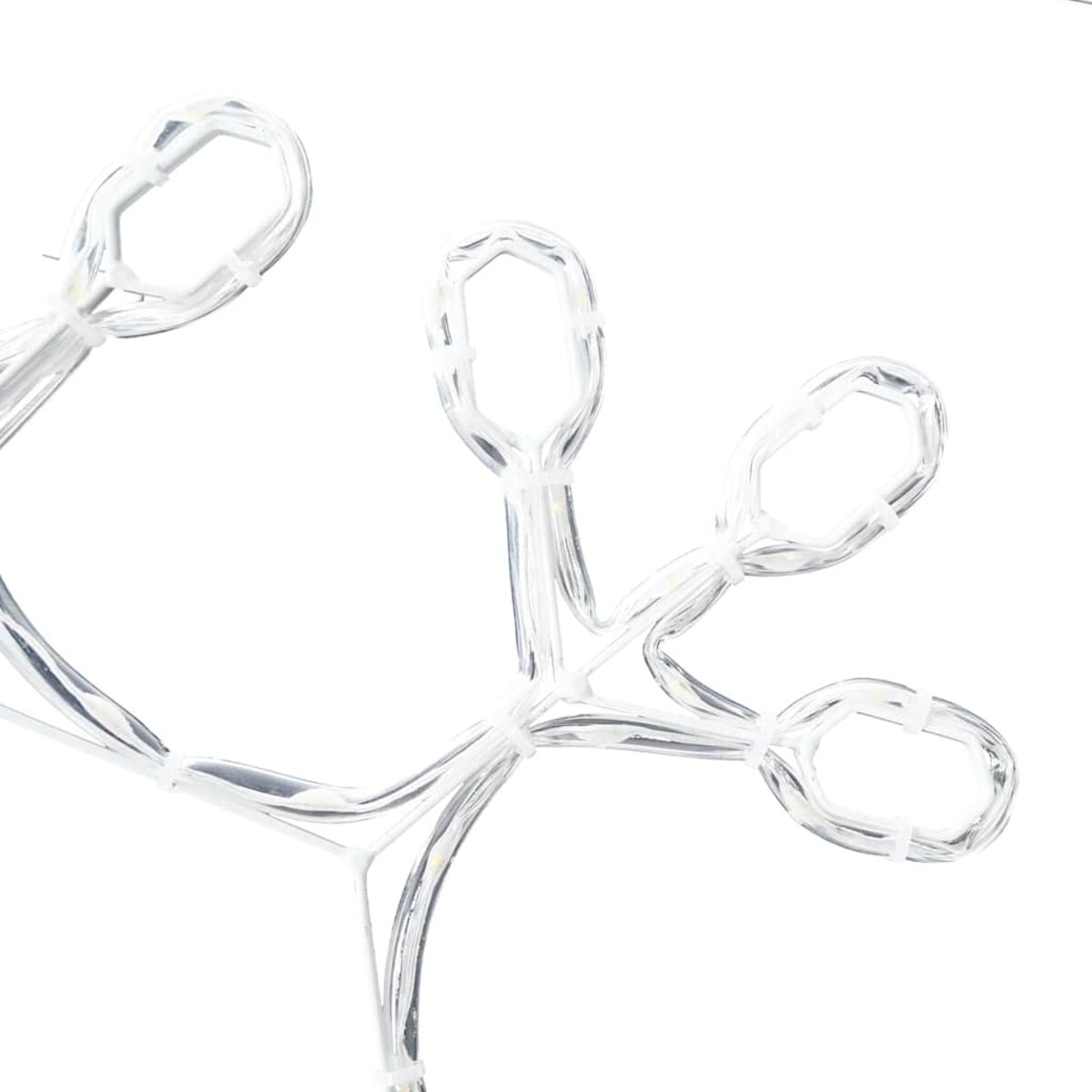 vidaXL Śnieżynka na Boże Narodzenie Ciepła biel 45 x 38 cm PVC