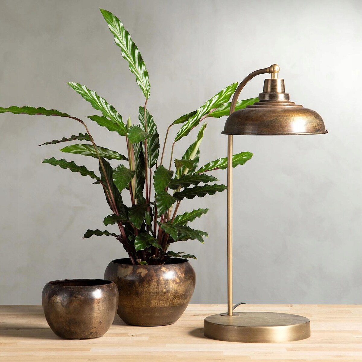 LAMPA STOŁOWA BIURKOWA NOCNA STOJĄCA E27 ZŁOTA LOFT ZŁOTA DO SALONU 52cm