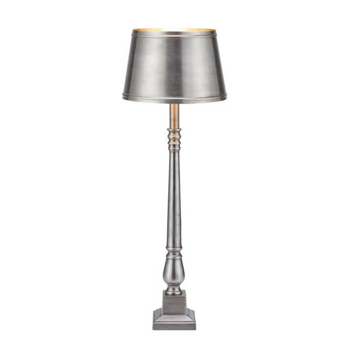 Antyczna lampa stołowa Metallo 108775 Markslojd metalowa srebrna