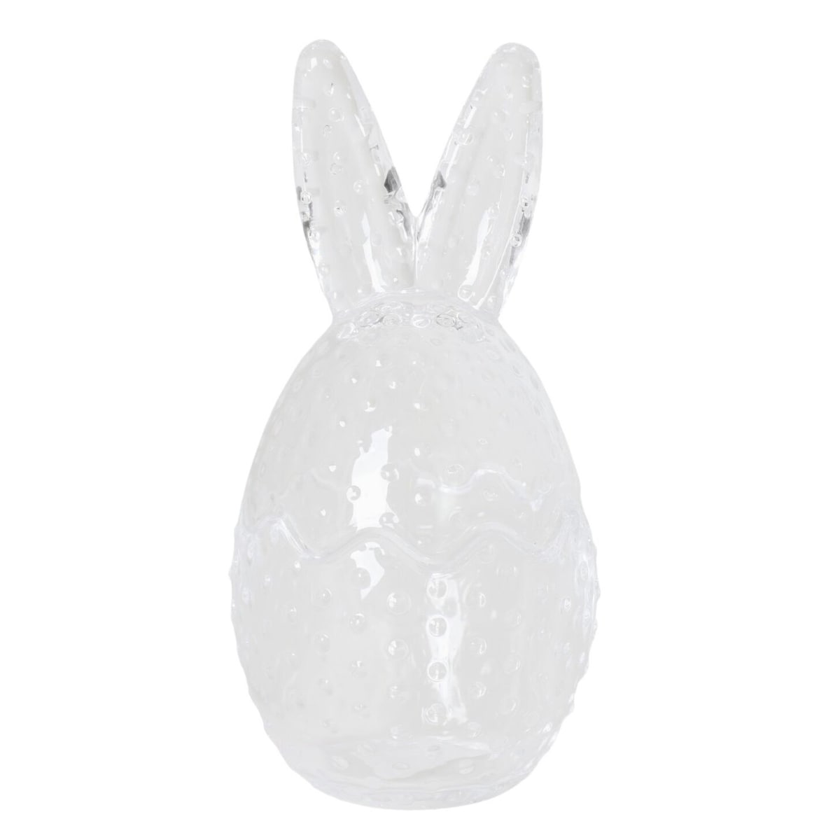 Dekoracja - jajko szklane 17x8,5x8,5 cm transparentne, otwieralne