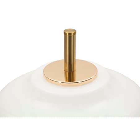 Lampa stołowa Vintage, kolor złoty, czarny i biały, żelazo i szkło, 22 x 22 x 46 cm, 1 x E14, do salonu i sypialni, Mauro Ferretti