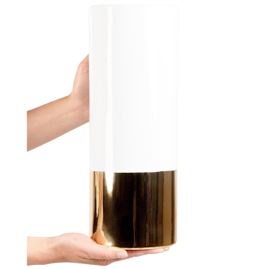 Wazon na kwiaty GELIDA Ceramika Biały