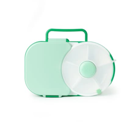 GOBE 2IN1 LUNCHBOX & SNACK SPINNER śniadaniówka dla dzieci, Sage Green