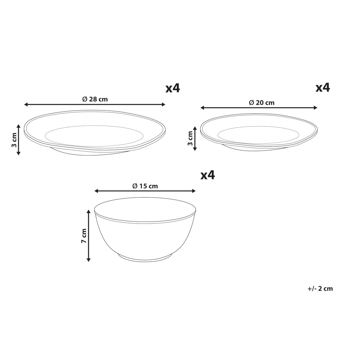 Zastawa stołowa 12-częściowa CHERVIL Kamionka