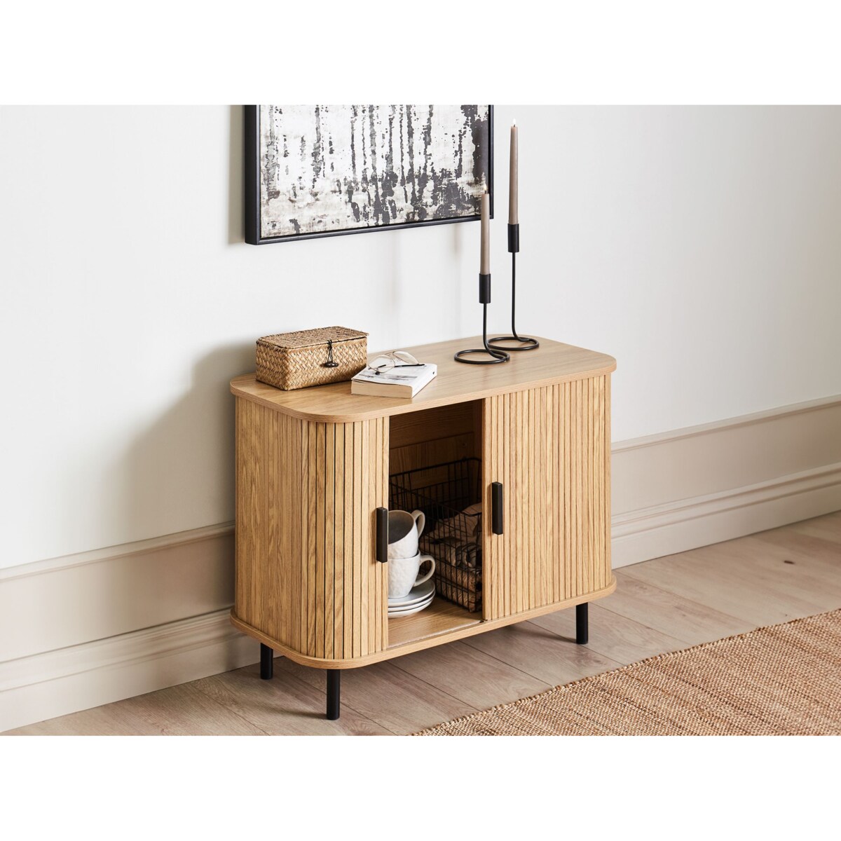 Szafka dwudrzwiowa jasne drewno BRADLEY