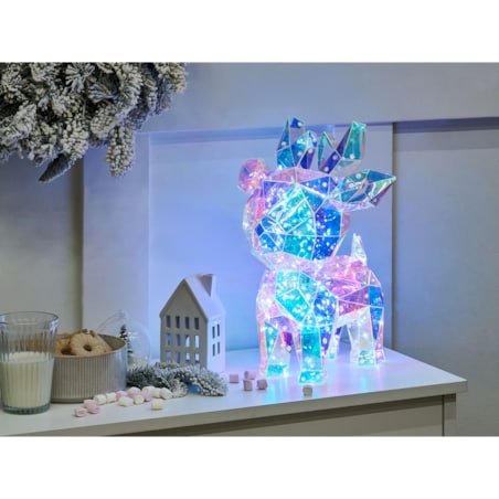 Dekoracja LED PIENI Renifer 28 cm Kolorowy
