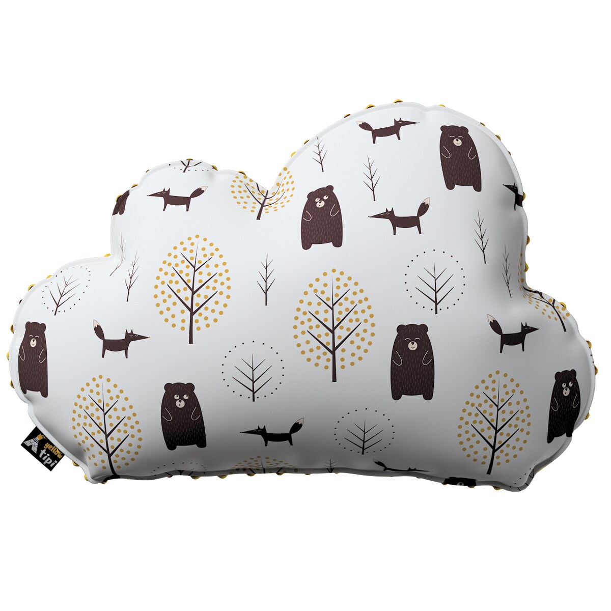 Poduszka Soft Cloud z minky, ecru-brązowy, 55x15x35cm, Magic Collection