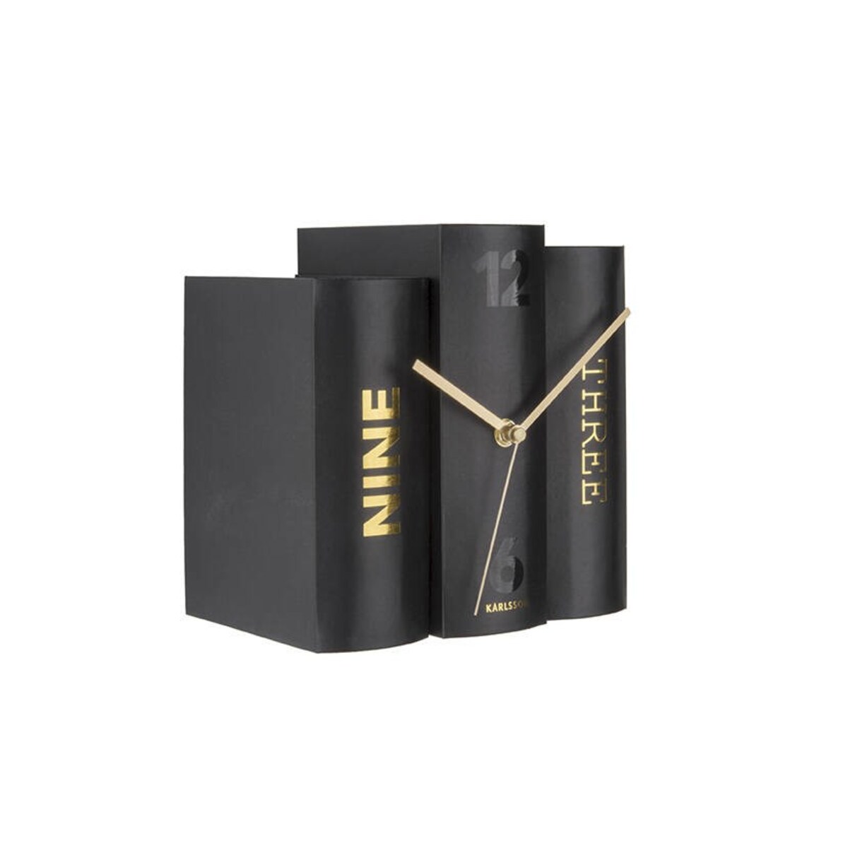 Zegar LIBRI czarny 20x20 cm