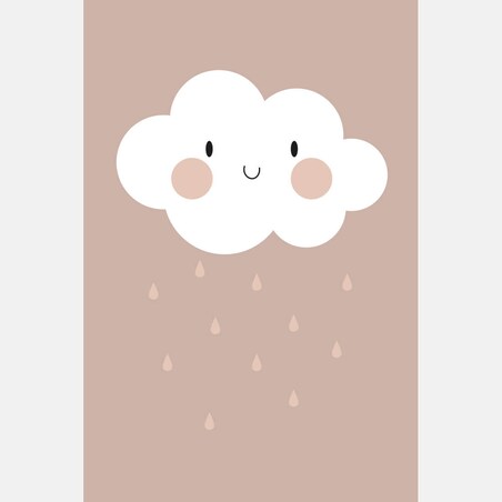 Plakat dla dzieci Chmurka boho 40x50