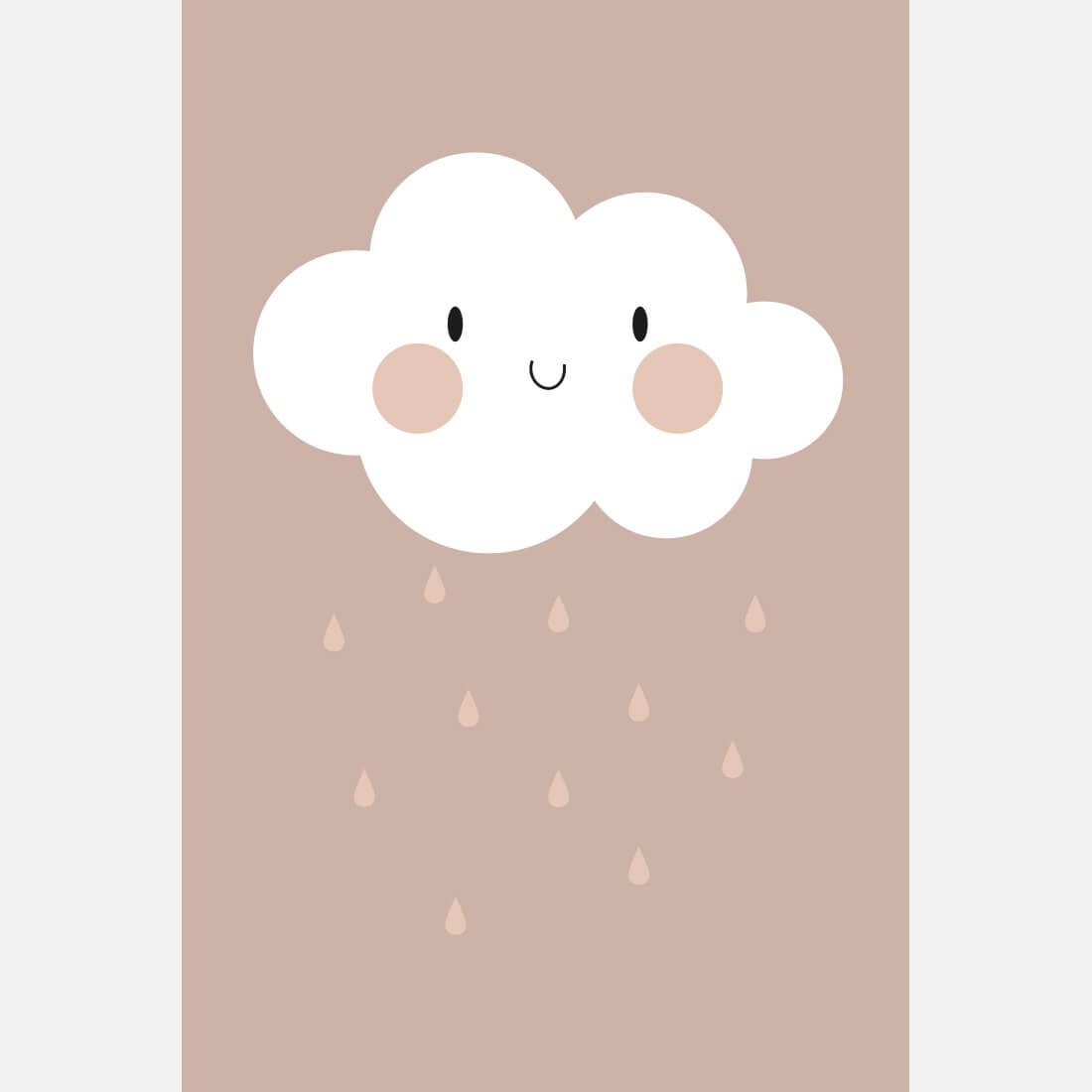 Plakat dla dzieci Chmurka boho 40x50