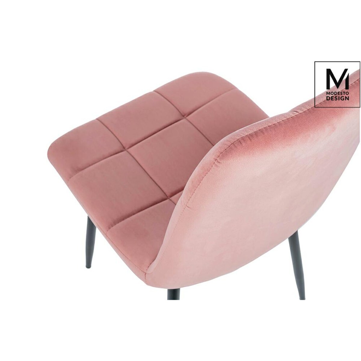 Krzesło z miękkim siedziskiem CARLO J-06.LIGHT.PINK różowe