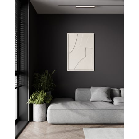 Obraz 3D 35x50cm Abstract II – Dekoracja Ścienna z Tynku Naturalnego, Natural Cream Minimalistyczny Relief