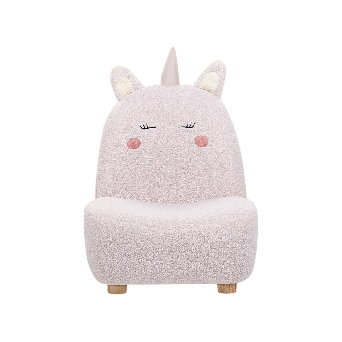 Fotel dziecięcy jednorożec teddy różowy LULEA