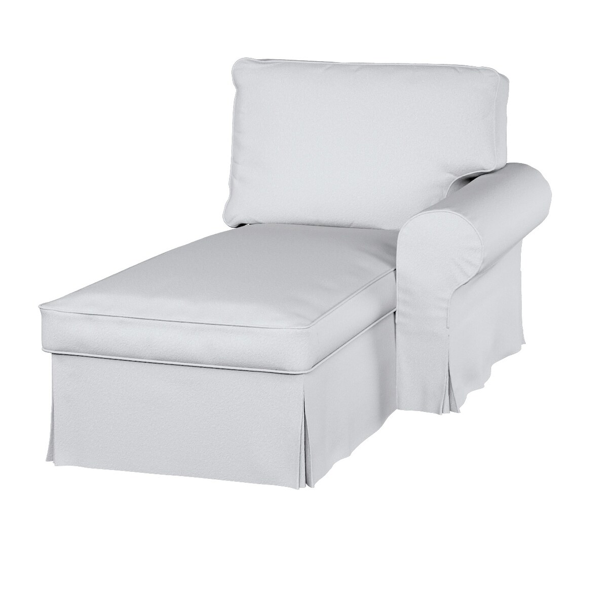 Pokrowiec na szezlong Ektorp prawy, biała bukla, 84 x 166 x 73 cm, Boucle Teddy