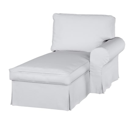 Pokrowiec na szezlong Ektorp prawy, biała bukla, 84 x 166 x 73 cm, Boucle Teddy
