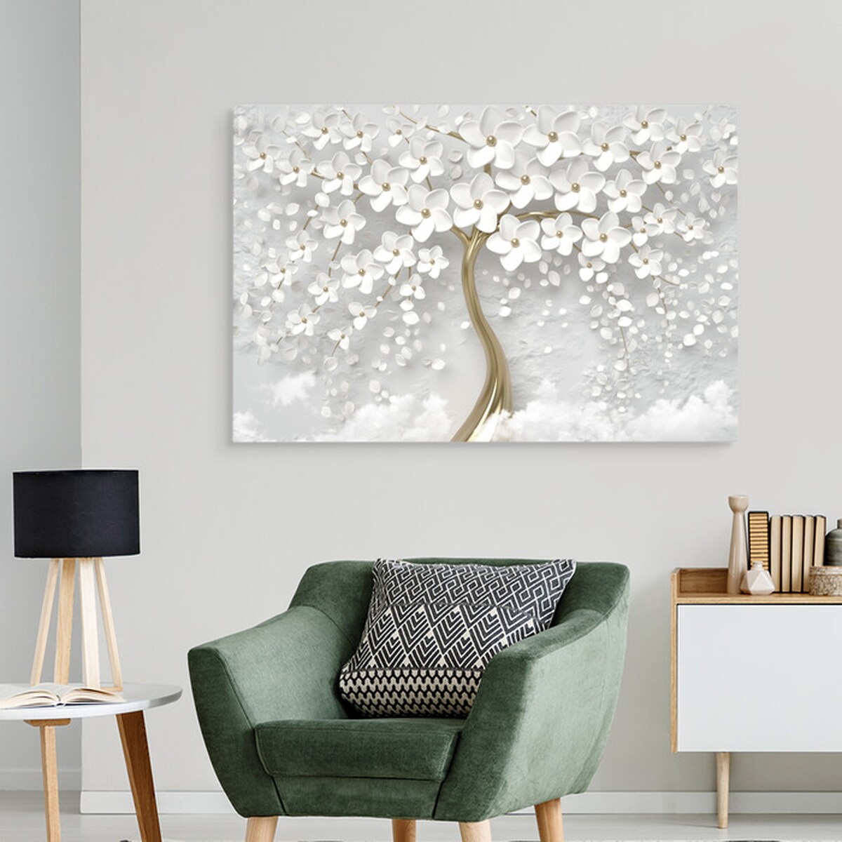 Obraz Na Płótnie Abstrakcyjne Drzewo 90x60cm