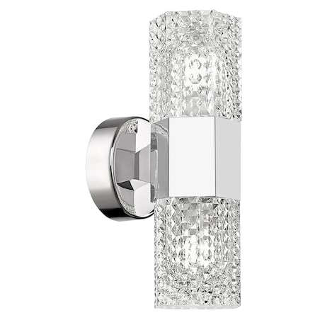 Kinkiet ścienny kryształowy Icicle W0542-02A-F4B1 Zumaline do jadalni chrom