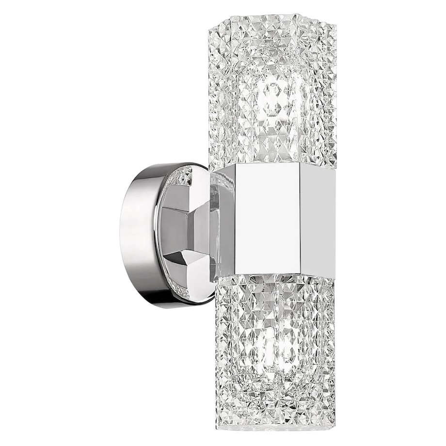 Kinkiet ścienny kryształowy Icicle W0542-02A-F4B1 Zumaline do jadalni chrom