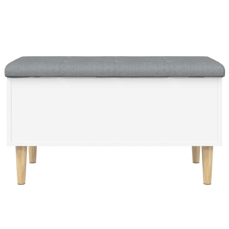 vidaXL Ławka ze schowkiem, biała, 82x42x46 cm, materiał drewnopochodny