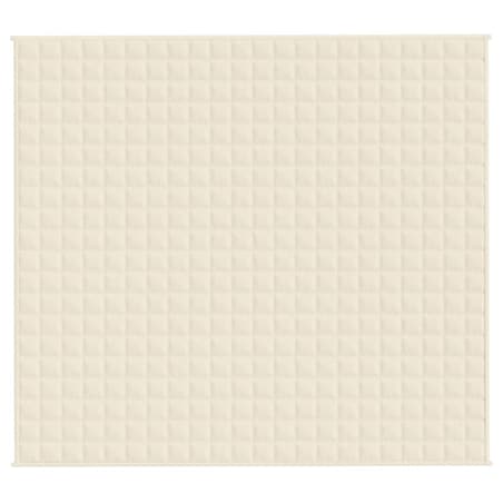 vidaXL Koc obciążeniowy, kremowy, 200x220 cm, 13 kg, tkanina