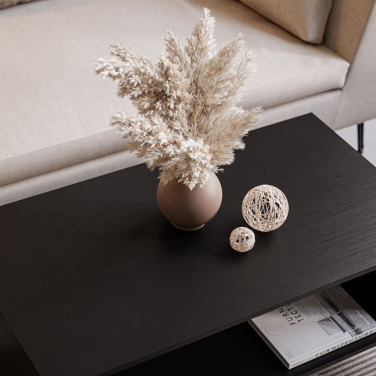 Stolik kawowy MOONLIGHT czarny kaszmir