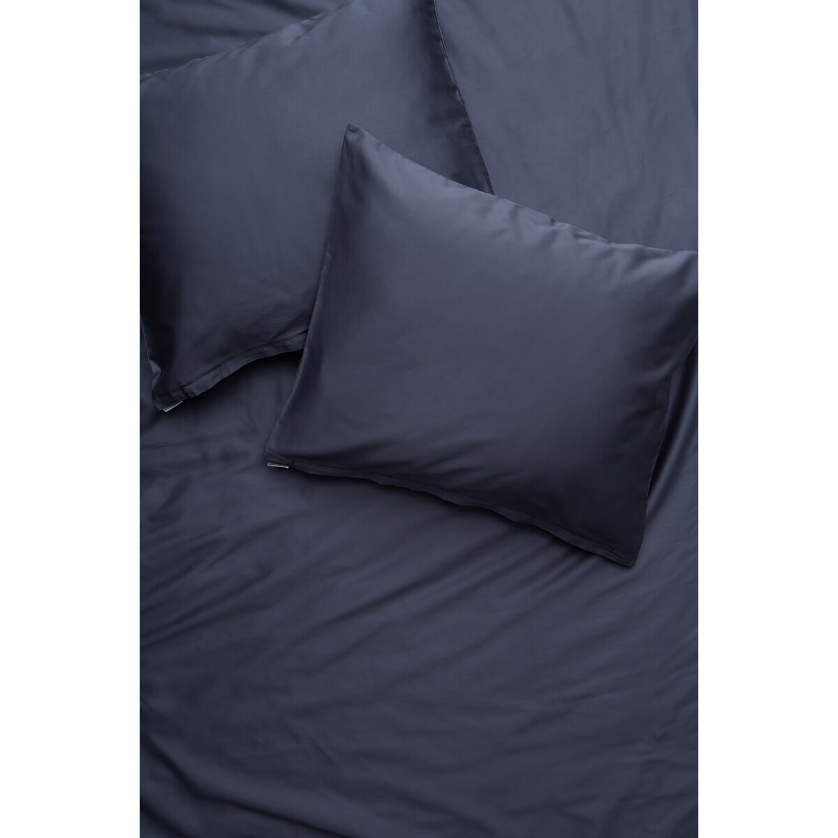 Pościel satynowa midnight blue 220/200 + 2 x 70/80 cm