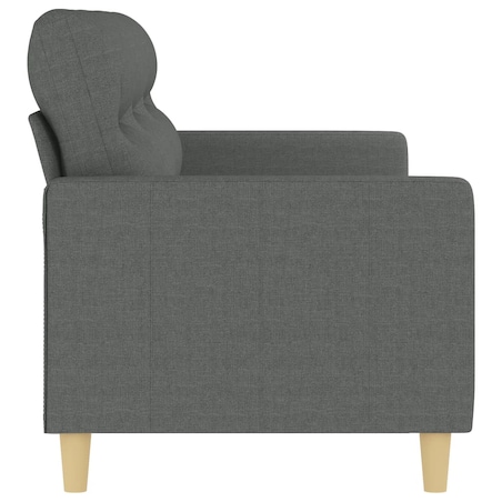 vidaXL Sofa 3-osobowa, ciemnoszara, 180 cm, tapicerowana tkaniną