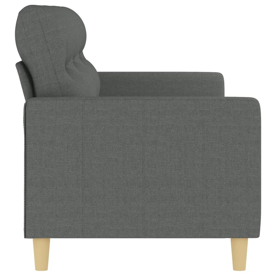 vidaXL Sofa 3-osobowa, ciemnoszara, 180 cm, tapicerowana tkaniną