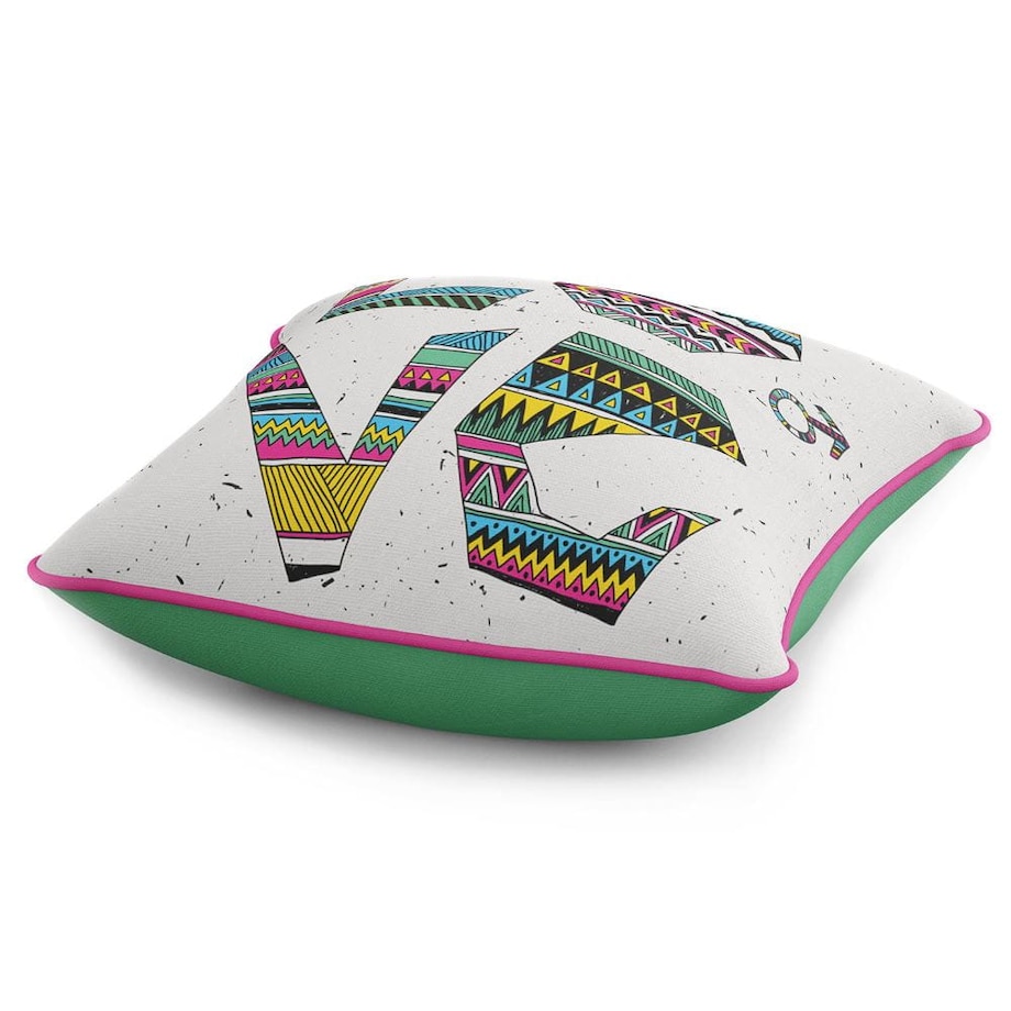 Poszewka dekoracyjna 43x43 kolorowa, artystyczne Love