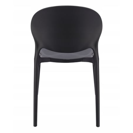 Krzesło ogrodowe plastikowe JUSTIN czarne