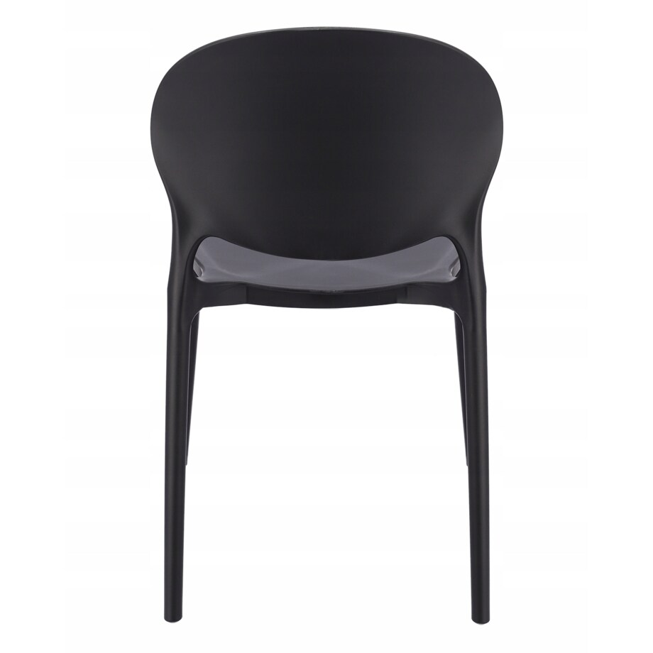 Krzesło ogrodowe plastikowe JUSTIN czarne