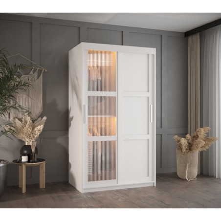 Szafa przesuwna Garderoba FLUTES 3 100 biały