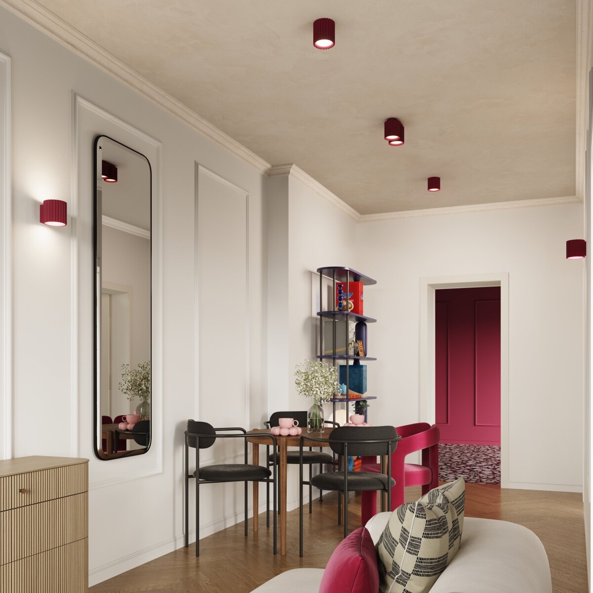 Plafon AURA 2 burgund GU10